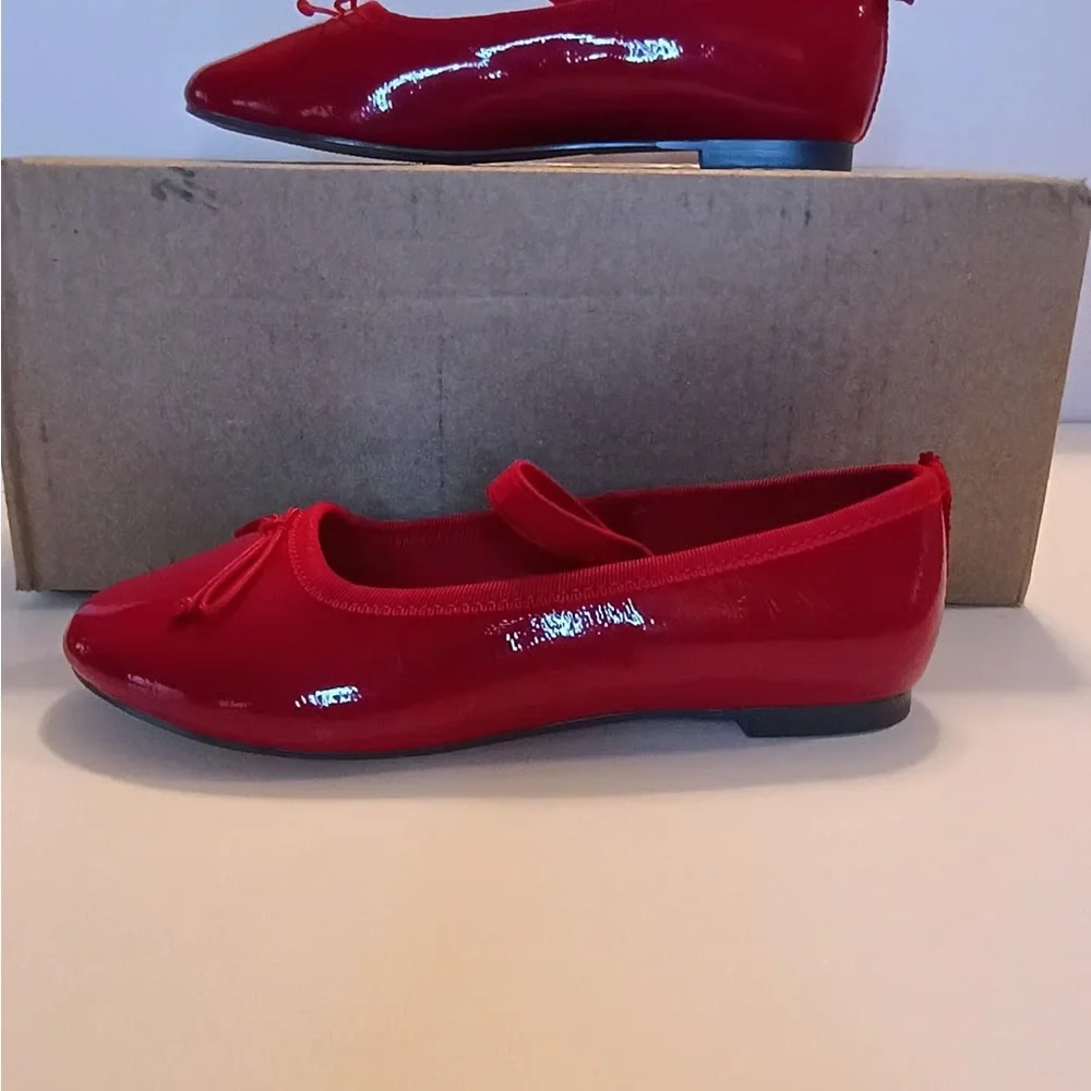 Girls red ballet flats - Picture 5 of 6